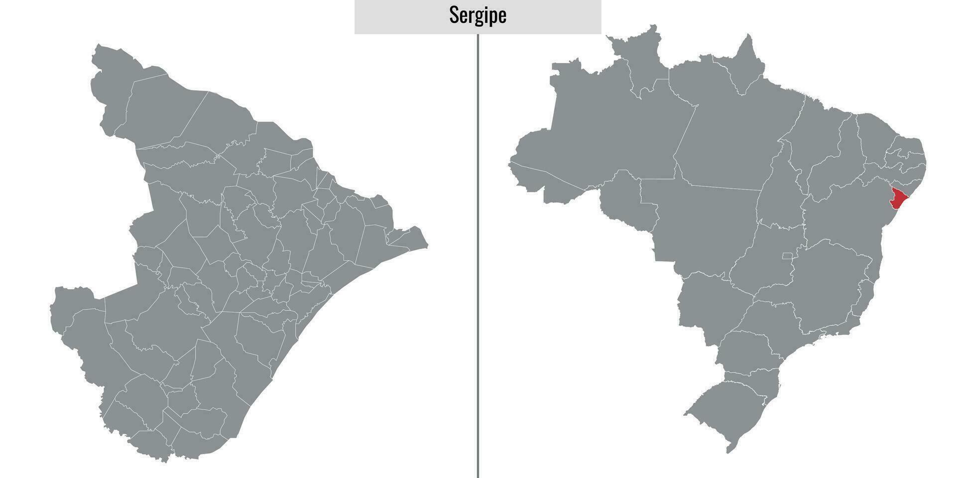 kaart staat van Brazilië vector