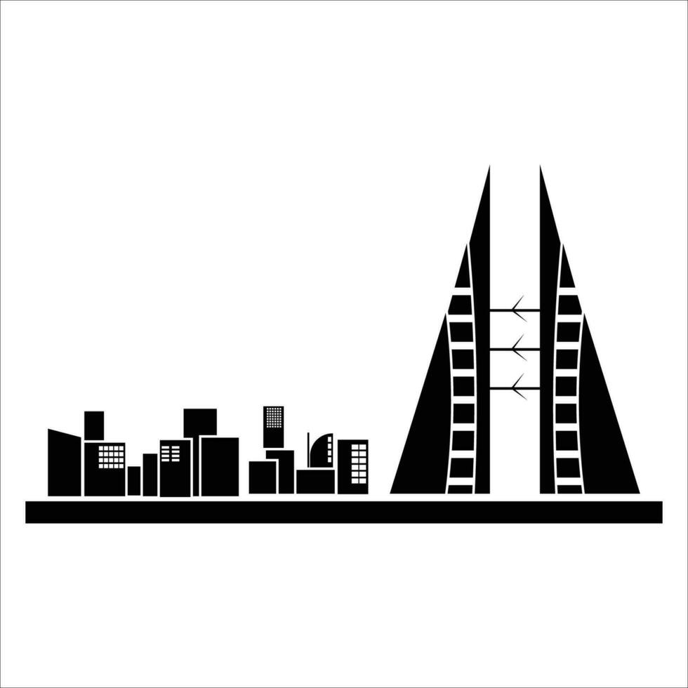 handel centrum gebouw van Bahrein vector