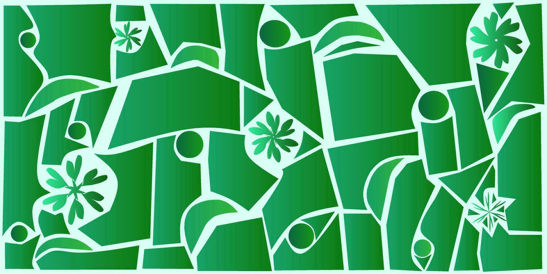 groen abstract bloemen patroon achtergrond illustratie, mooi abstract achtergrond. vector