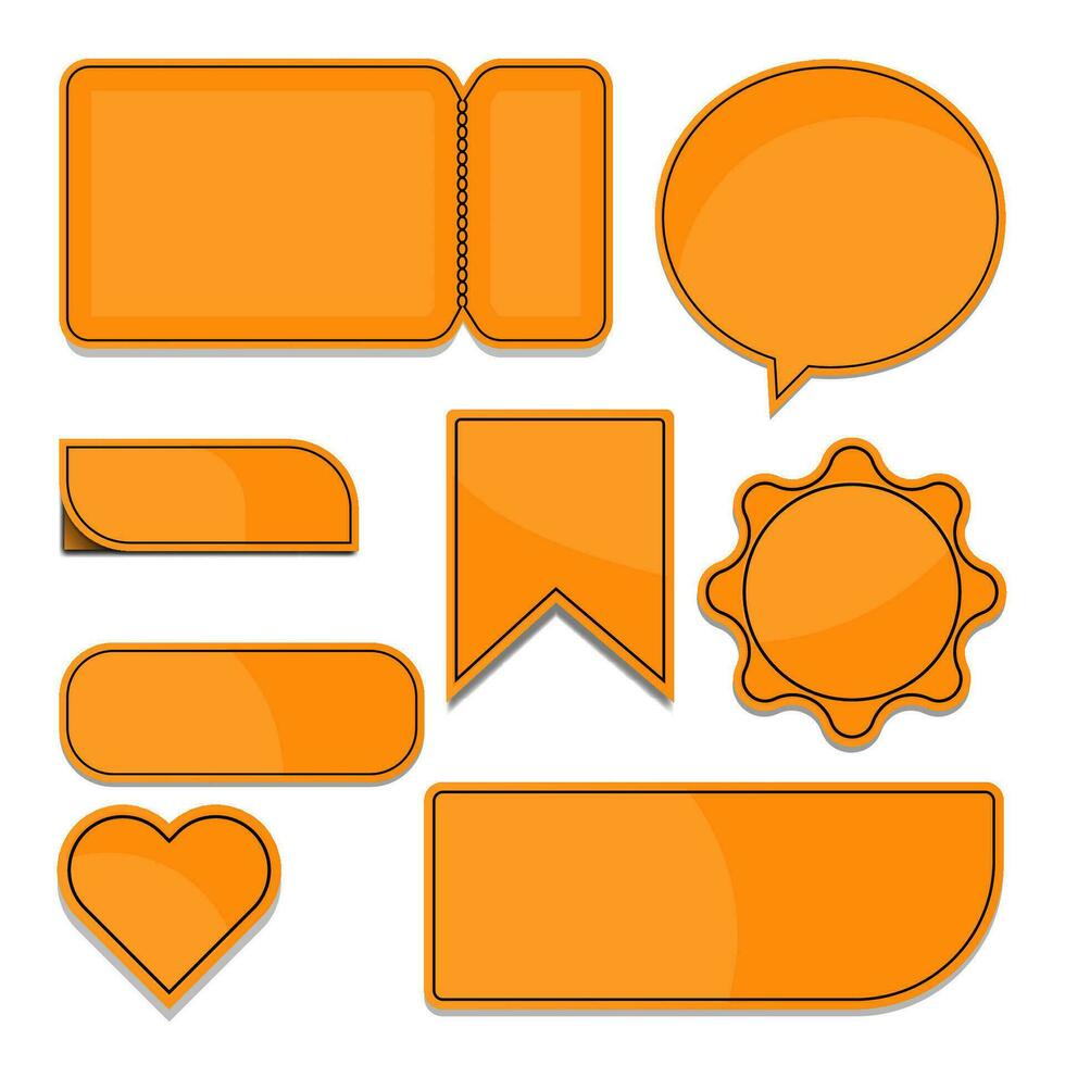 badges en etiket sjabloon, speciaal oranje kleur vector