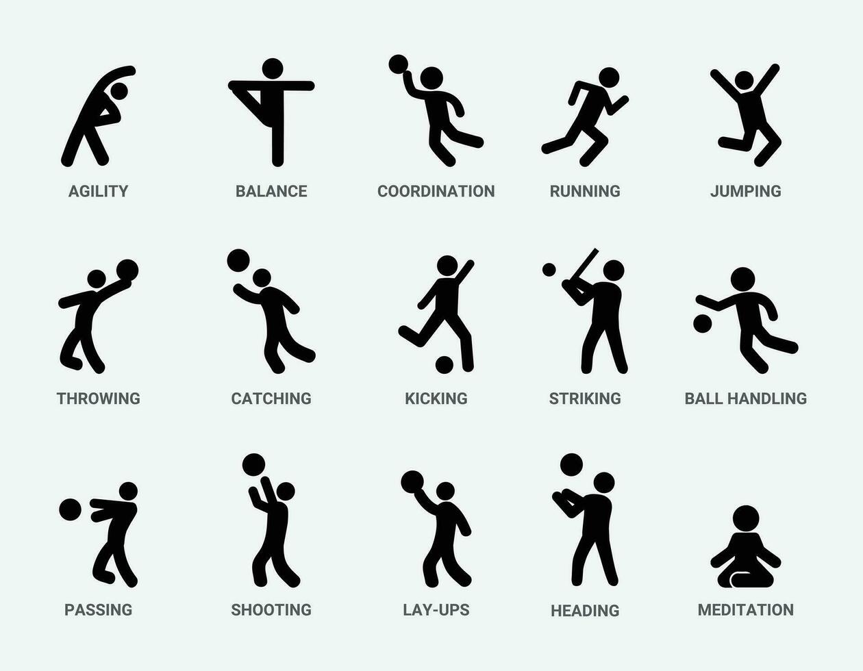 sport pictogram icoon reeks voorraad vector illustraties