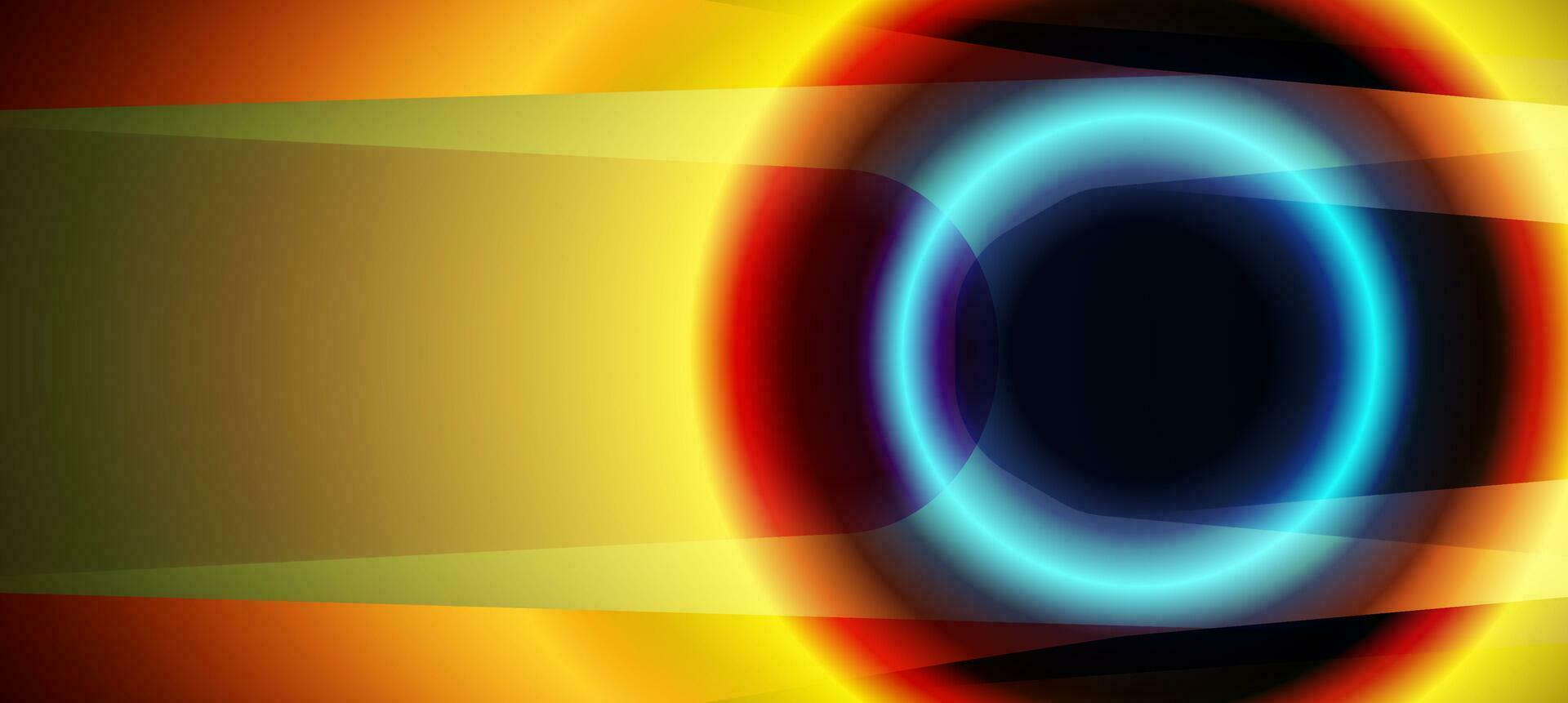 abstract gouden circulaire met hoog snelheid beweging en licht schaduw. mooi omwenteling kader ontwerp. mystiek portaal. helder bal lens. spinnen lijn, lichtgevend ring, neon bal, spiraal schitteren lijnen vector