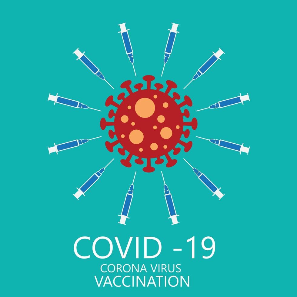 coronavirus vaccin vector achtergrond.