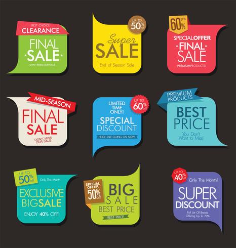 Moderne badges stickers en labels-collectie vector