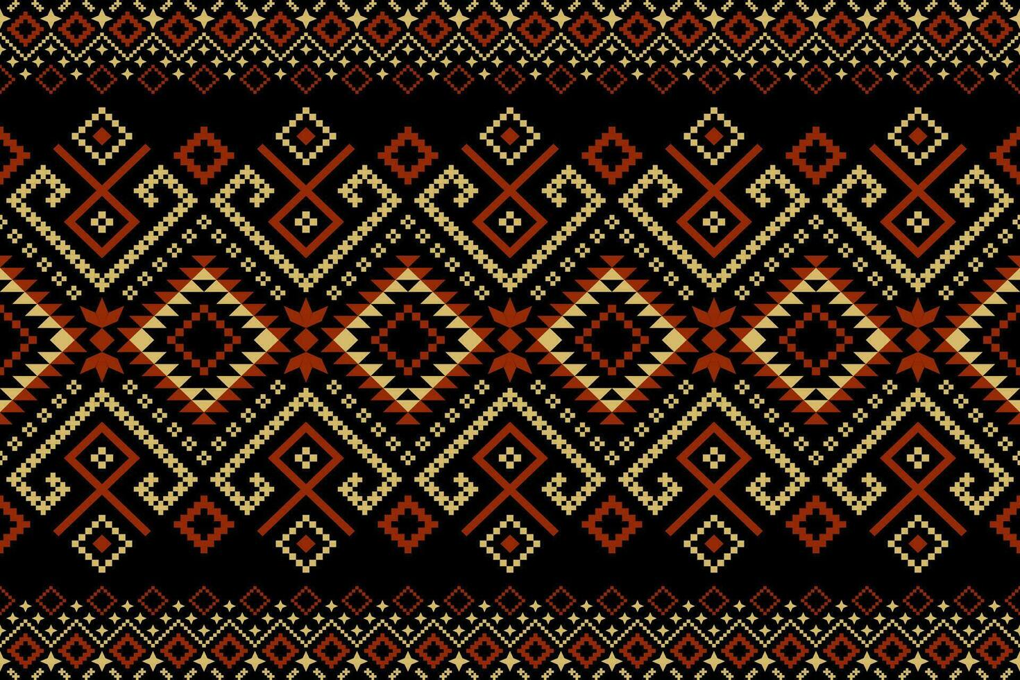 kruis steek kleurrijk meetkundig traditioneel etnisch patroon ikat naadloos patroon abstract ontwerp voor kleding stof afdrukken kleding jurk tapijt gordijnen en sarong aztec Afrikaanse Indisch Indonesisch vector