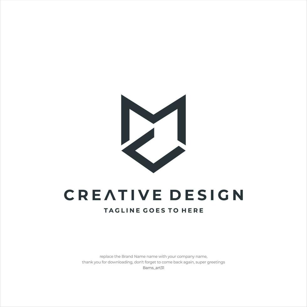 brief mc logo ontwerp vector creatief ontwerp