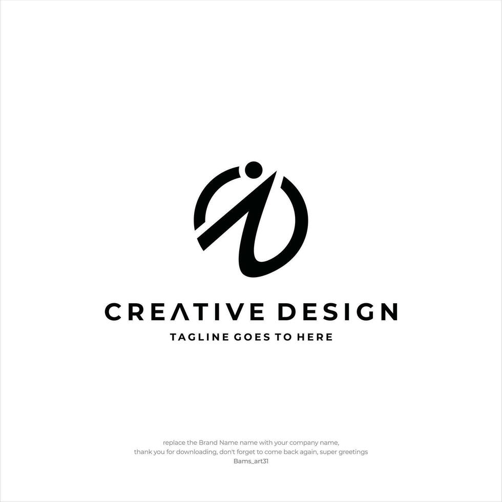 alfabet brief in ni logo ontwerp creatief ontwerp vector