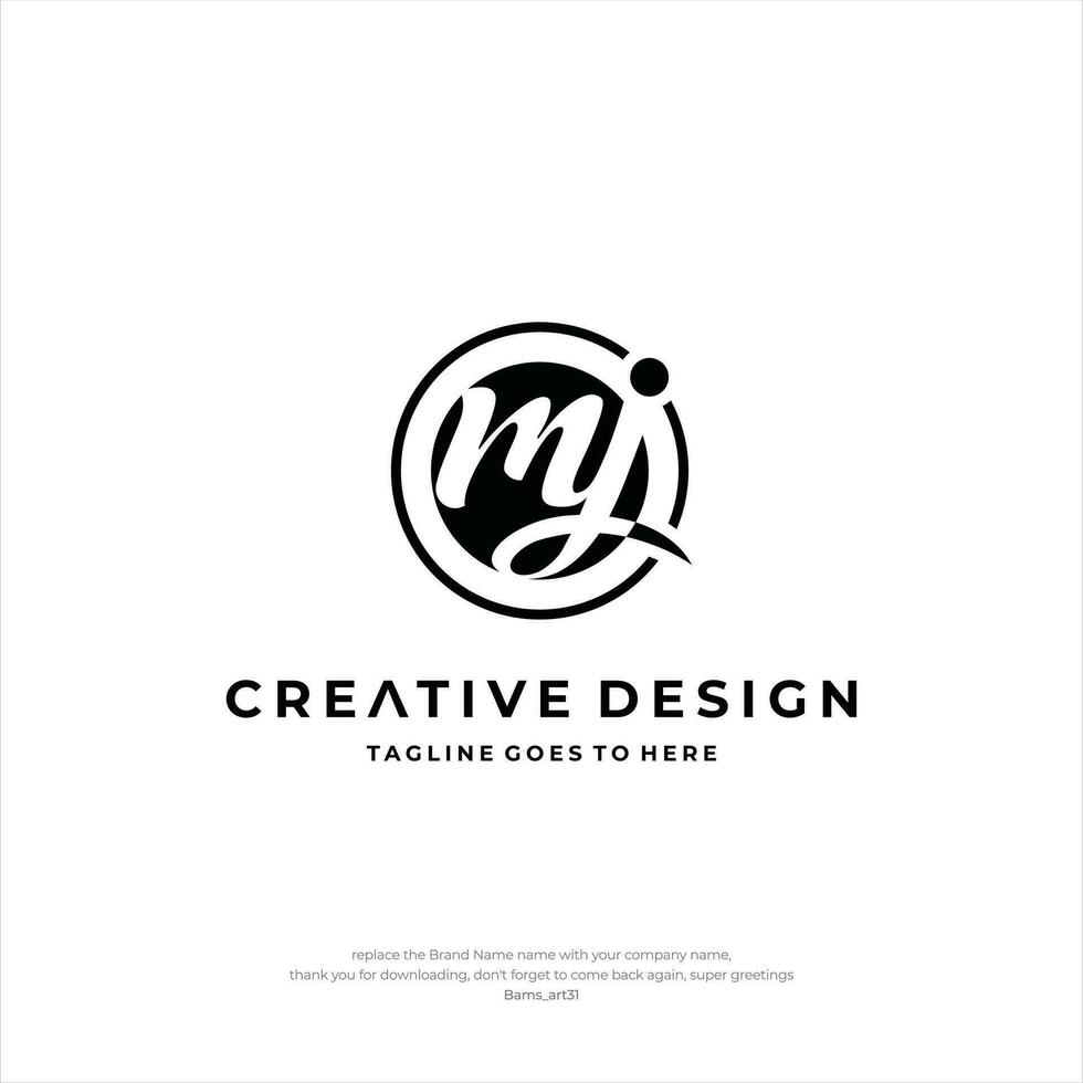 brief mj logo creatief ontwerp premie lijn alfabet monochroom monogram embleem. vector grafisch ontwerp sjabloon element. grafisch symbool voor zakelijke bedrijf identiteit.