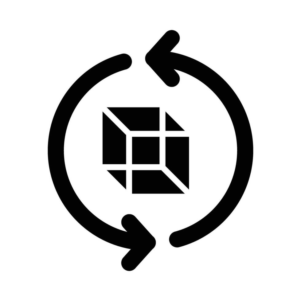 iteratie vector glyph icoon voor persoonlijk en reclame gebruiken.