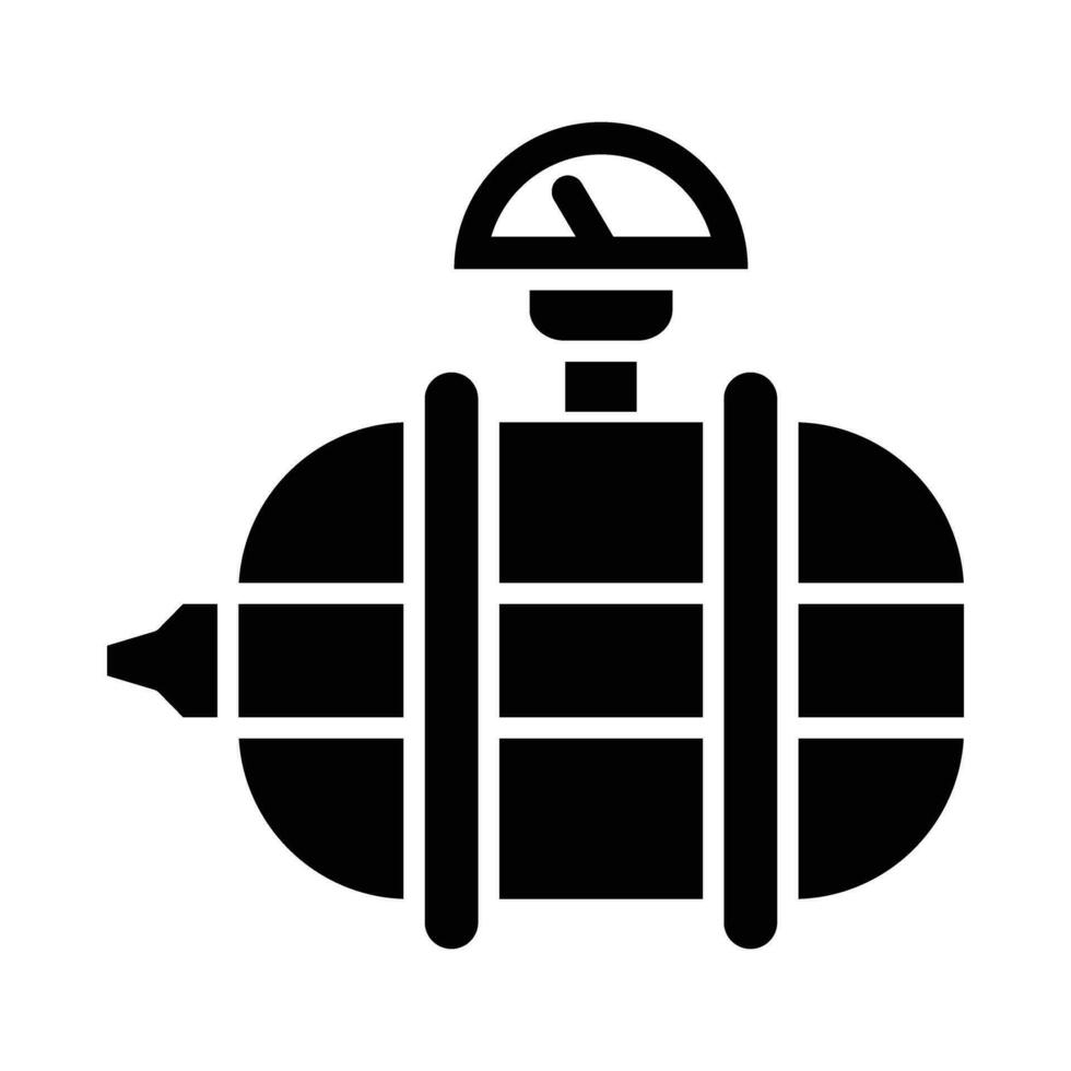 uitbreiding tank vector glyph icoon voor persoonlijk en reclame gebruiken.