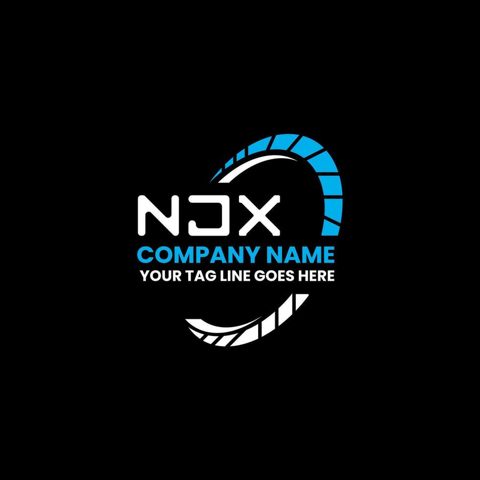 njx brief logo vector ontwerp, njx gemakkelijk en modern logo. njx luxueus alfabet ontwerp