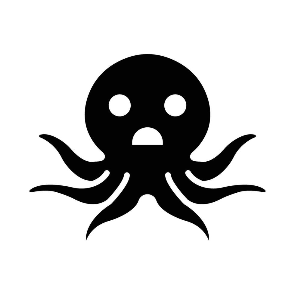 Octopus vector glyph icoon voor persoonlijk en reclame gebruiken.