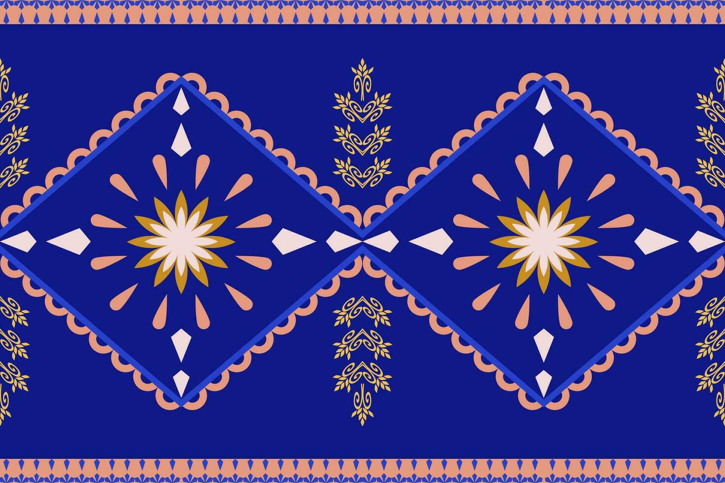 inheems ikat stof.aztec geometrisch kunst ornament ontwerp voor tapijt,behang,kleding,verpakking,textiel.damast stijl patroon voor textiel en decoratie.naadloos patroon in stam. vector