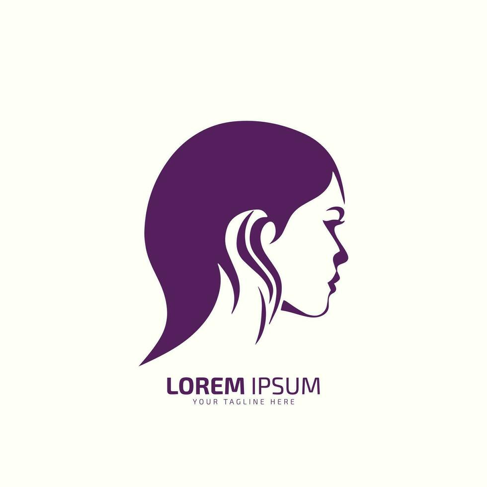 minimaal of abstract vrouw logo icoon silhouet Aan wit achtergrond vector