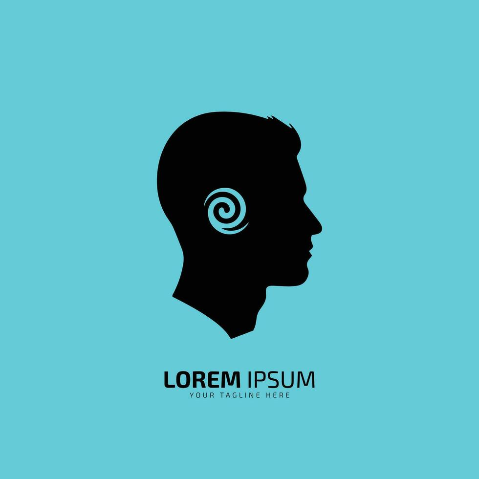 minimaal of abstract Mens logo vector icoon silhouet Aan blauw achtergrond