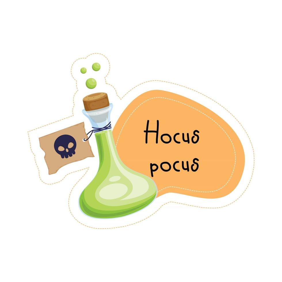 hocus pocus halloween-sticker vector