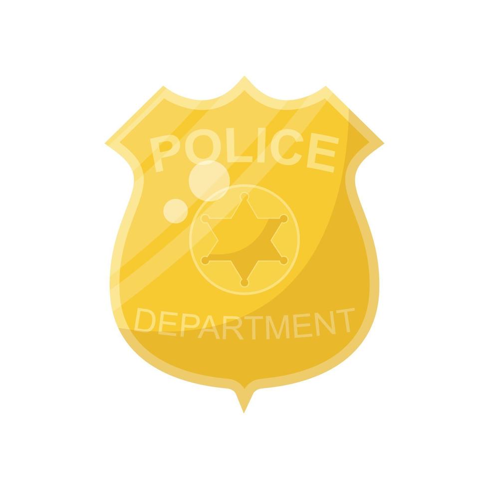 politie gouden badge vector