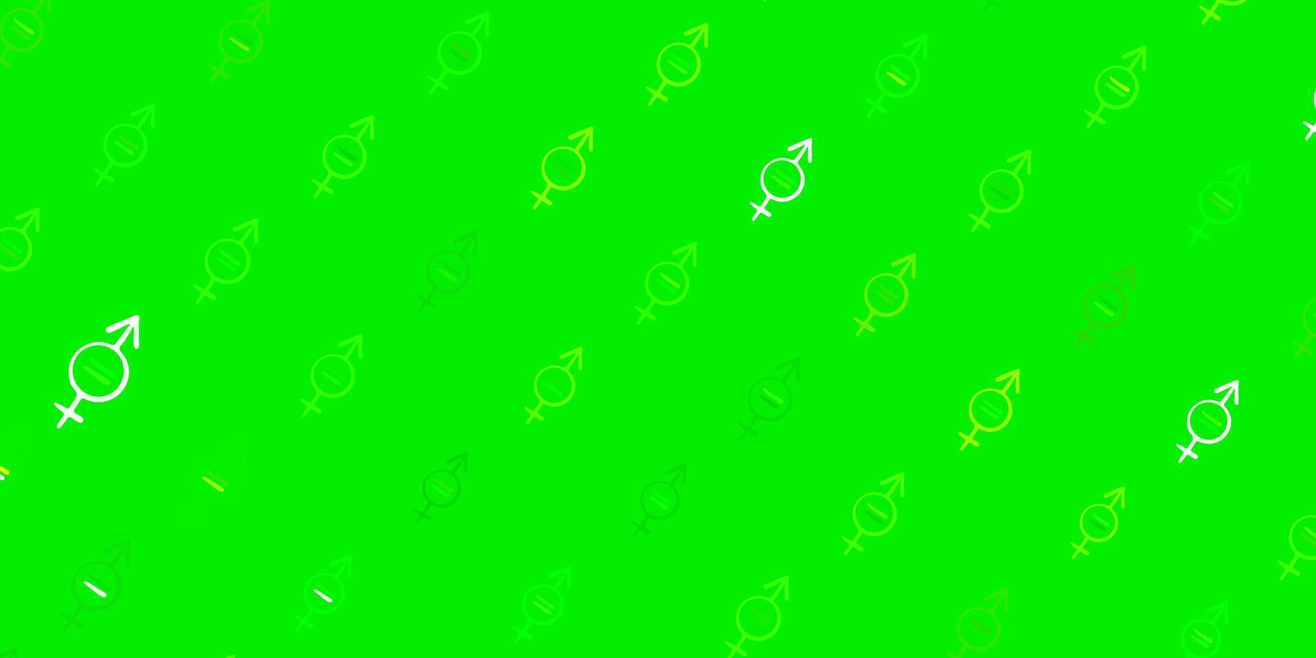 donkerblauwe, groene vectorachtergrond met vrouwensymbolen. vector