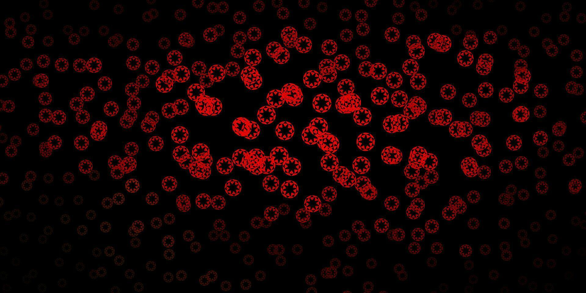 donkergroen, rood vectorpatroon met bollen. vector