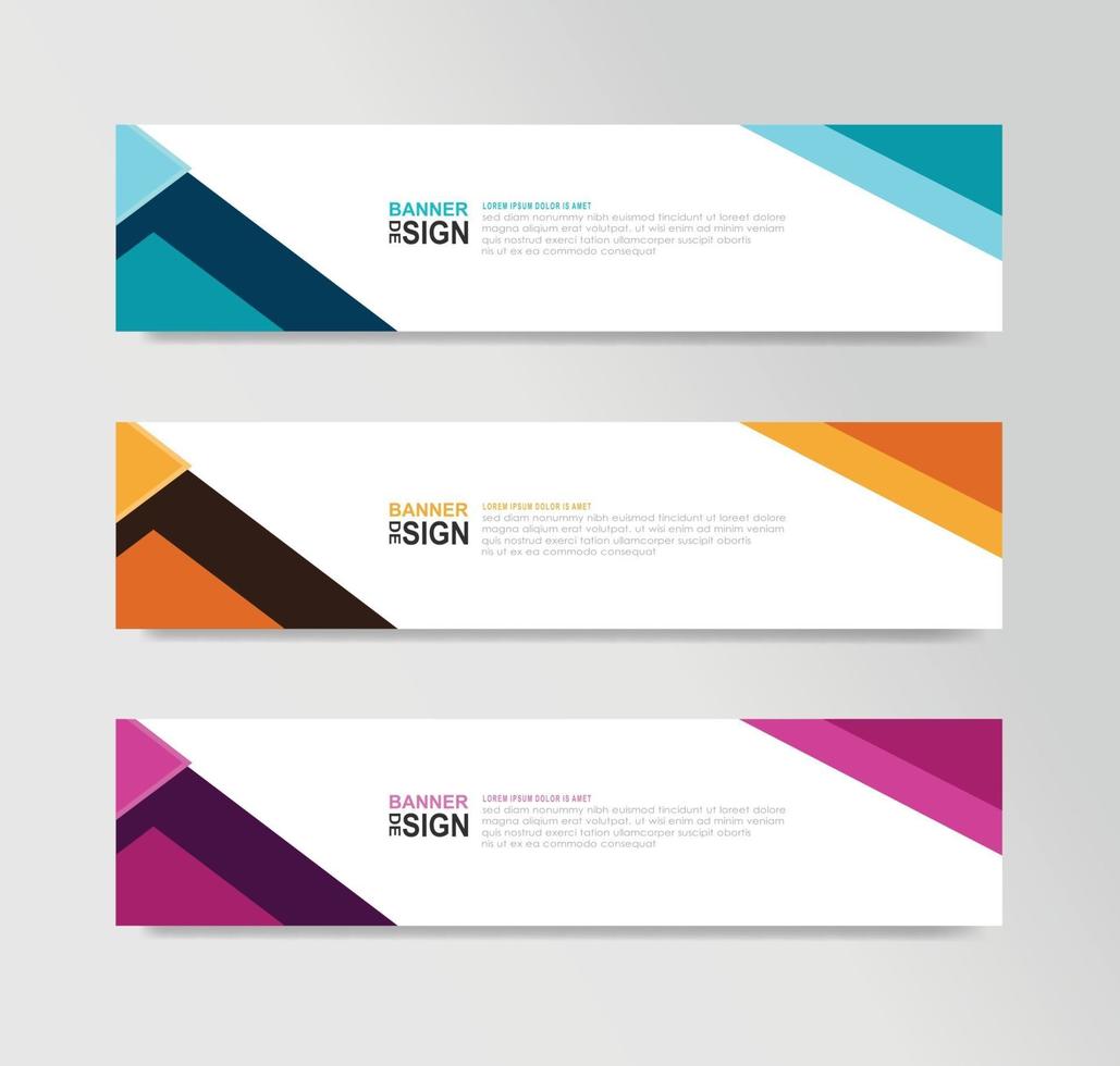 vector abstracte banner ontwerp websjabloon