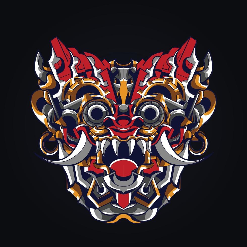 cultuur Balinese Indonesische mascotte logo vectorillustratie vector