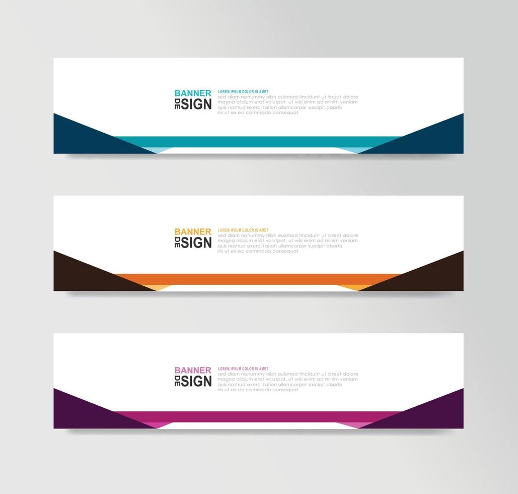 vector abstracte banner ontwerp websjabloon