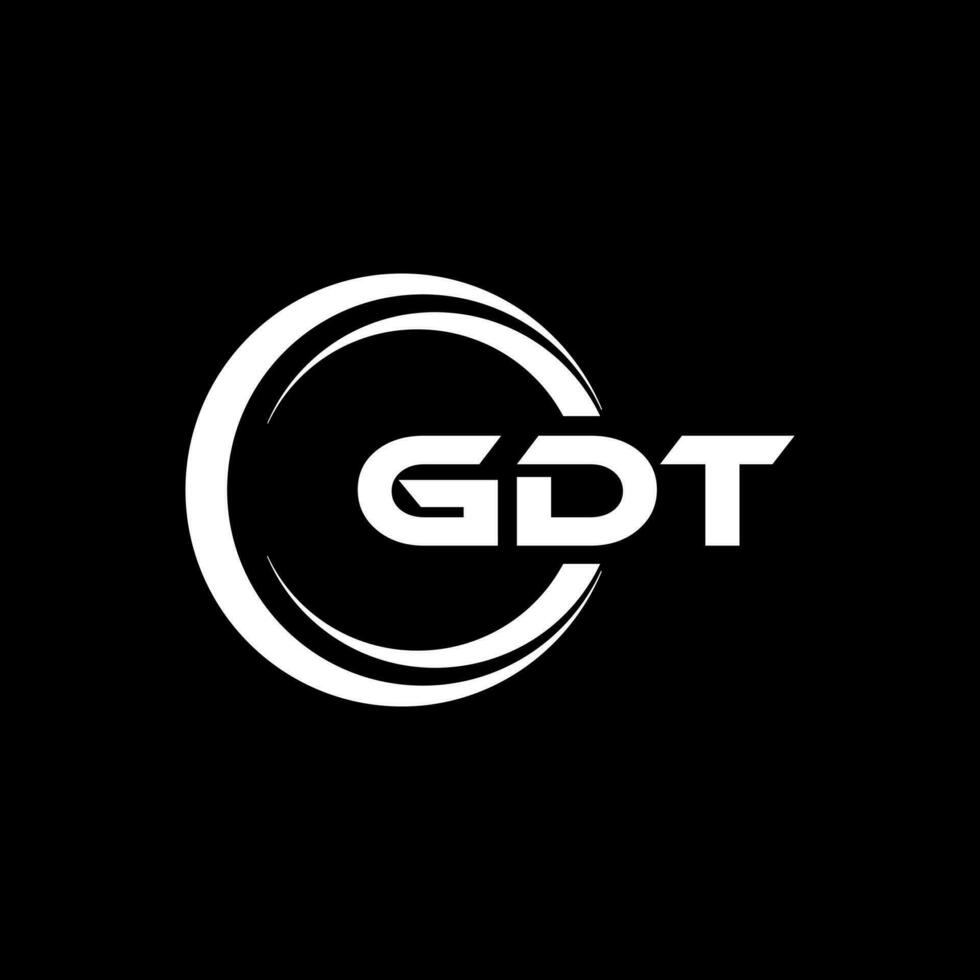 gdt logo ontwerp, inspiratie voor een uniek identiteit. modern elegantie en creatief ontwerp. watermerk uw succes met de opvallend deze logo. vector