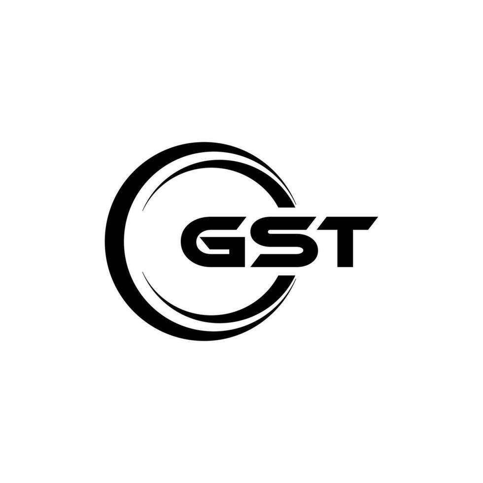 gst logo ontwerp, inspiratie voor een uniek identiteit. modern elegantie en creatief ontwerp. watermerk uw succes met de opvallend deze logo. vector