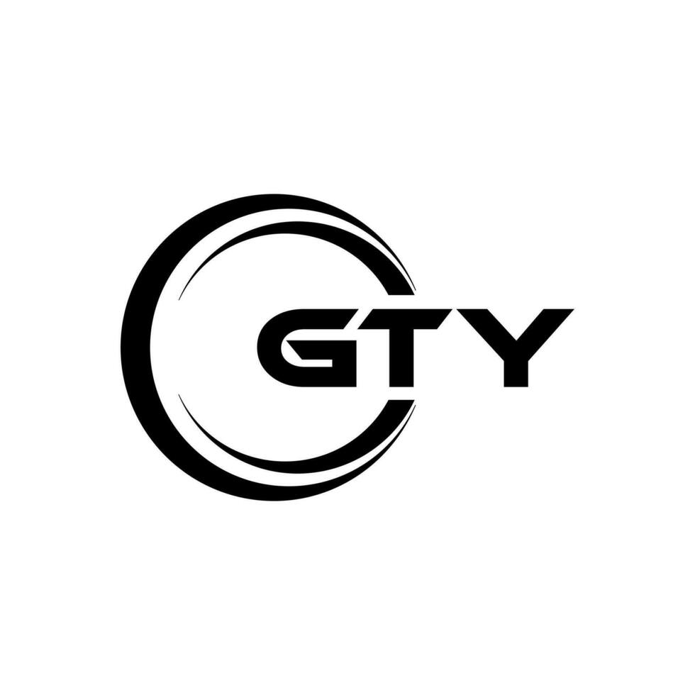 gty logo ontwerp, inspiratie voor een uniek identiteit. modern elegantie en creatief ontwerp. watermerk uw succes met de opvallend deze logo. vector