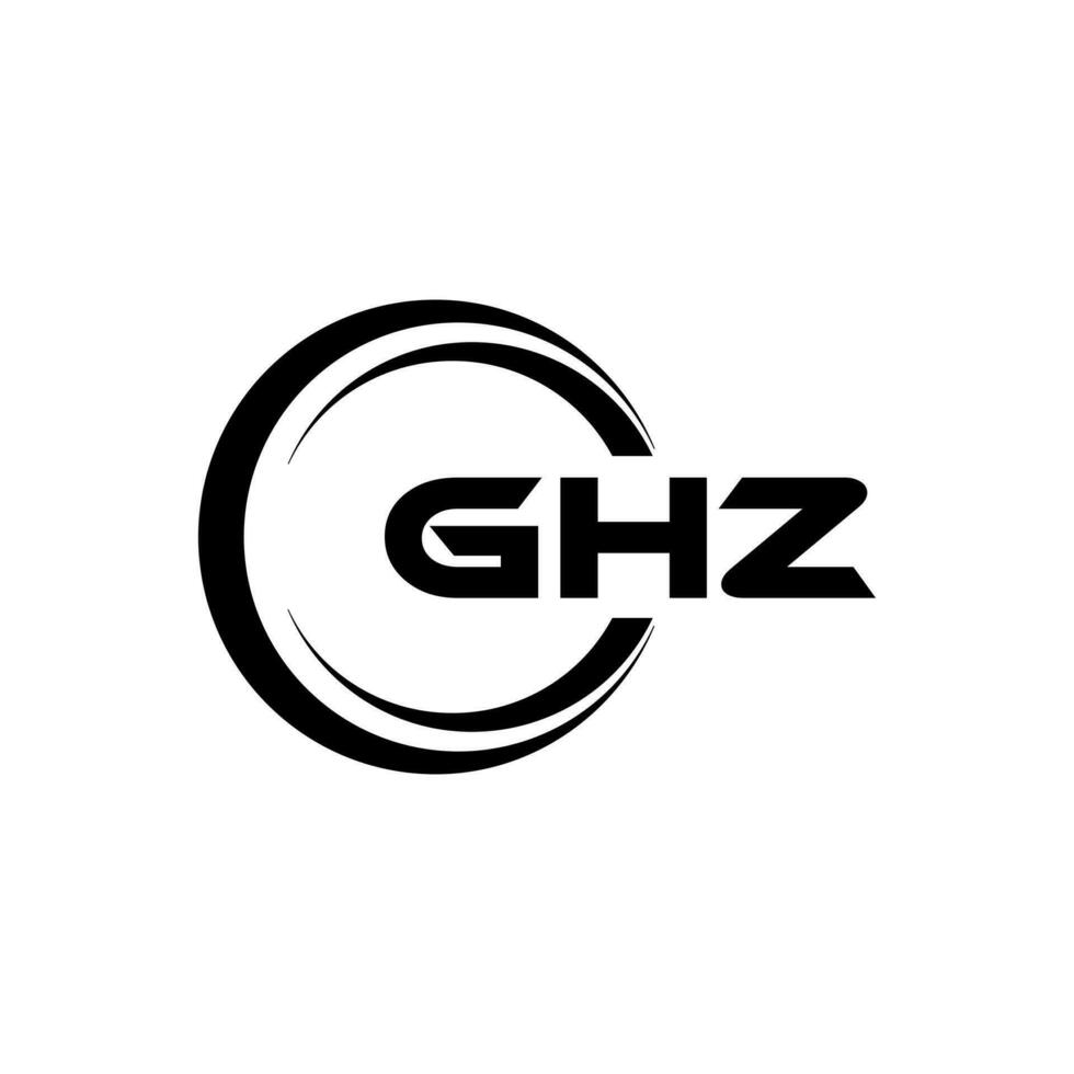 ghz logo ontwerp, inspiratie voor een uniek identiteit. modern elegantie en creatief ontwerp. watermerk uw succes met de opvallend deze logo. vector