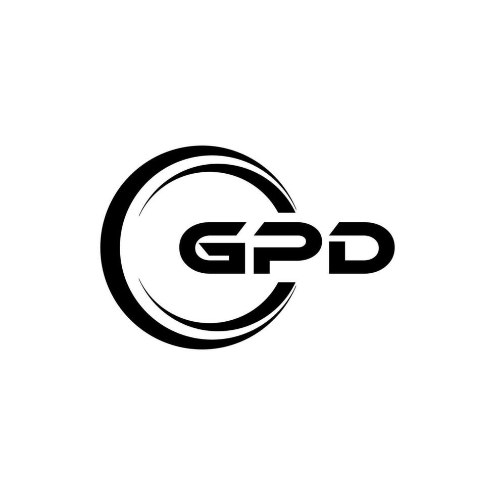 gpd logo ontwerp, inspiratie voor een uniek identiteit. modern elegantie en creatief ontwerp. watermerk uw succes met de opvallend deze logo. vector