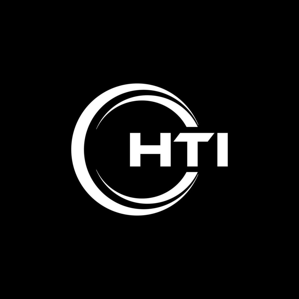 hti logo ontwerp, inspiratie voor een uniek identiteit. modern elegantie en creatief ontwerp. watermerk uw succes met de opvallend deze logo. vector