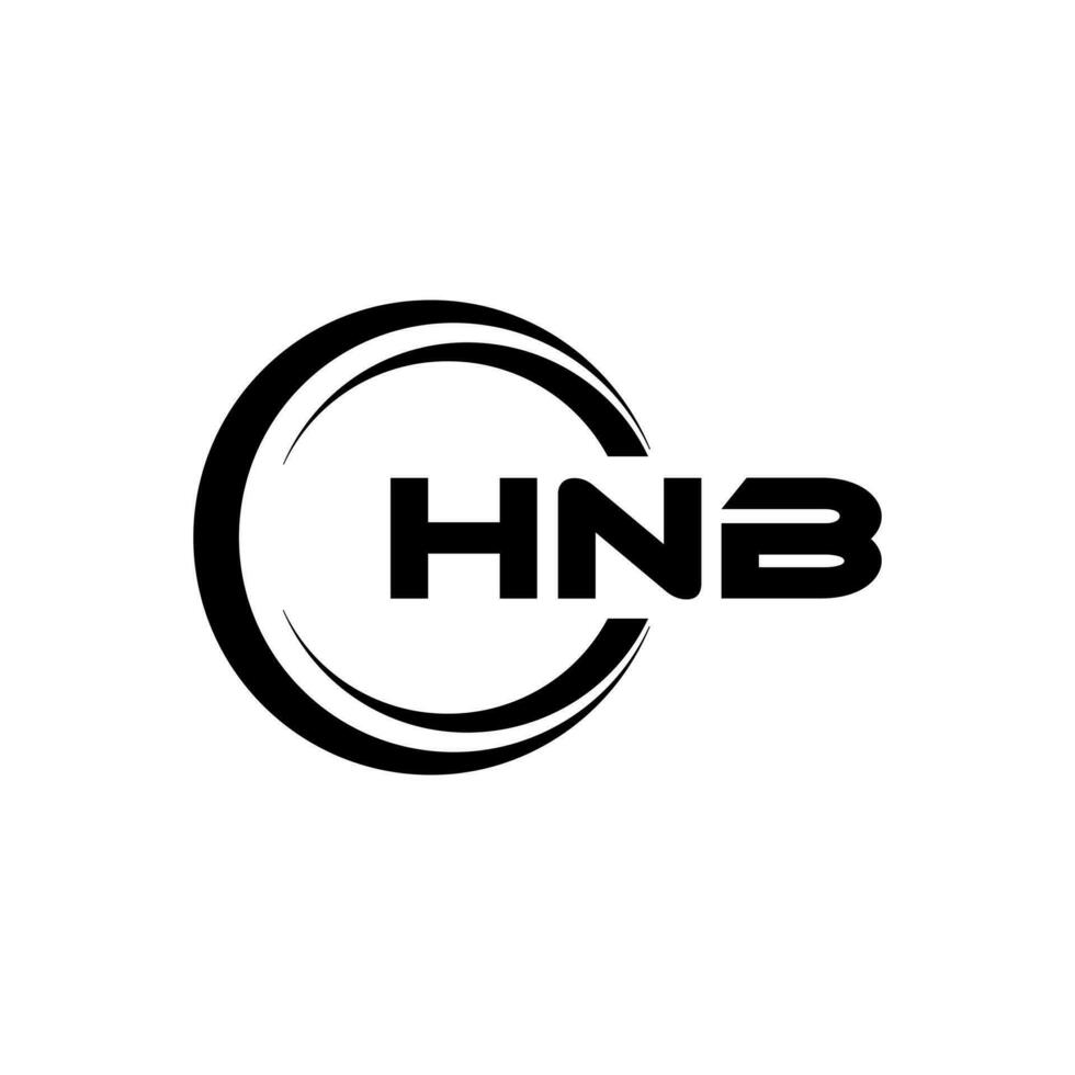 hnb logo ontwerp, inspiratie voor een uniek identiteit. modern elegantie en creatief ontwerp. watermerk uw succes met de opvallend deze logo. vector