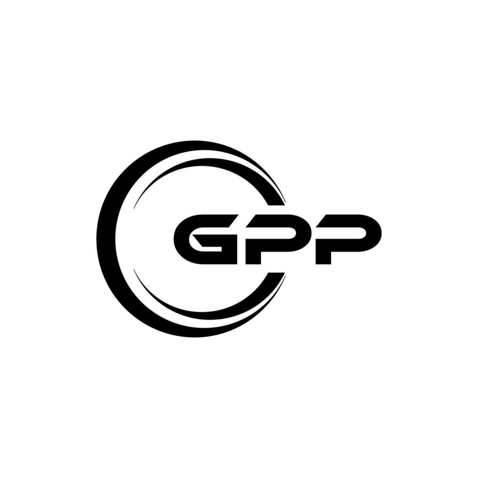 gpp logo ontwerp, inspiratie voor een uniek identiteit. modern elegantie en creatief ontwerp. watermerk uw succes met de opvallend deze logo. vector