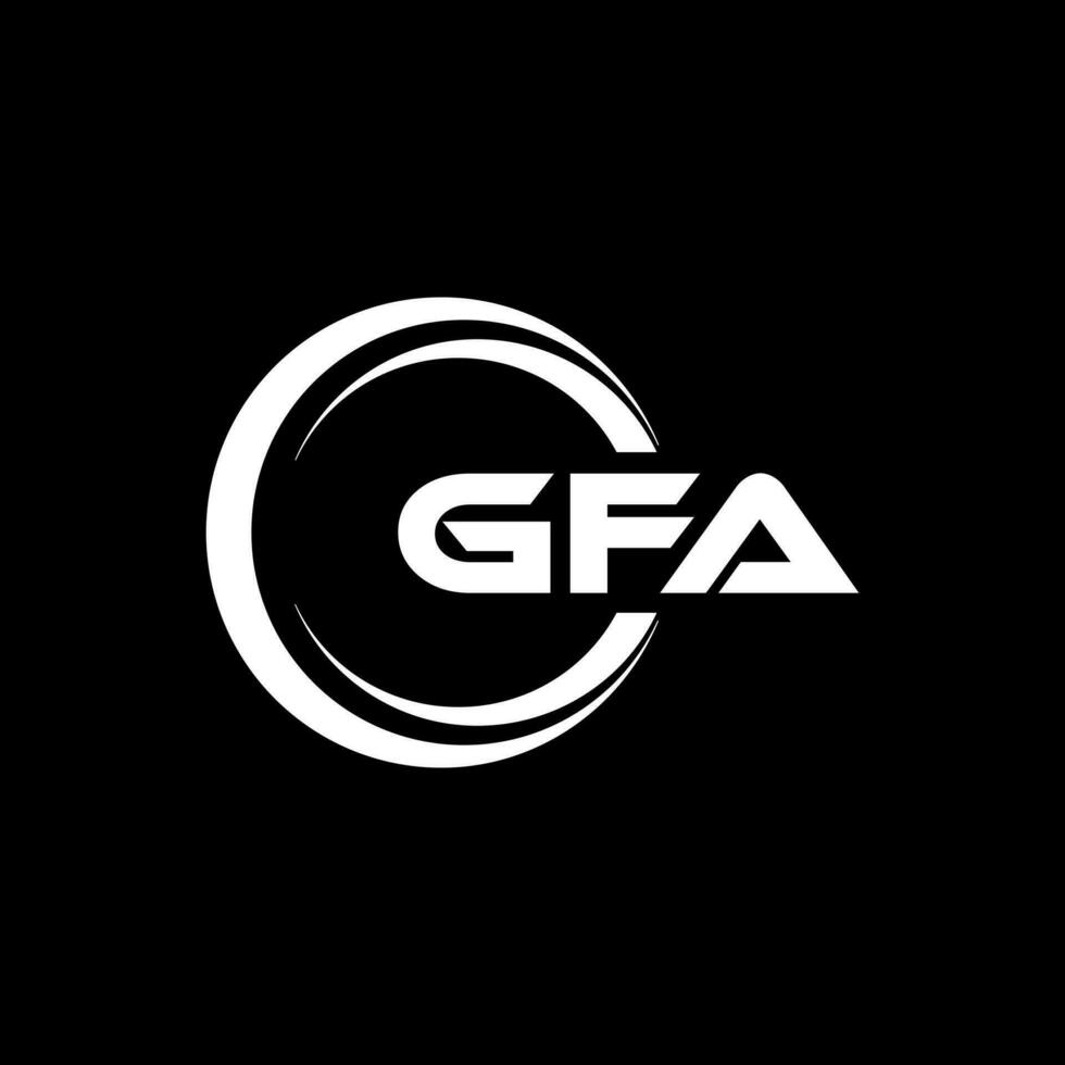 gfa logo ontwerp, inspiratie voor een uniek identiteit. modern elegantie en creatief ontwerp. watermerk uw succes met de opvallend deze logo. vector