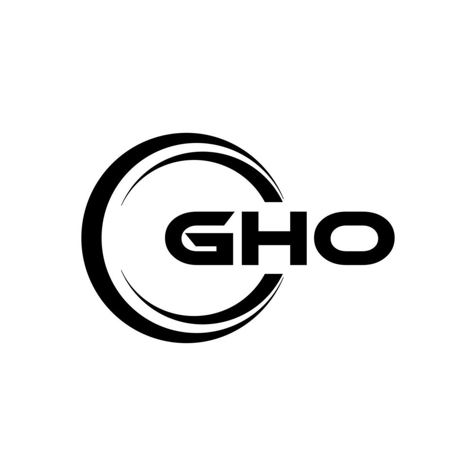 gho logo ontwerp, inspiratie voor een uniek identiteit. modern elegantie en creatief ontwerp. watermerk uw succes met de opvallend deze logo. vector