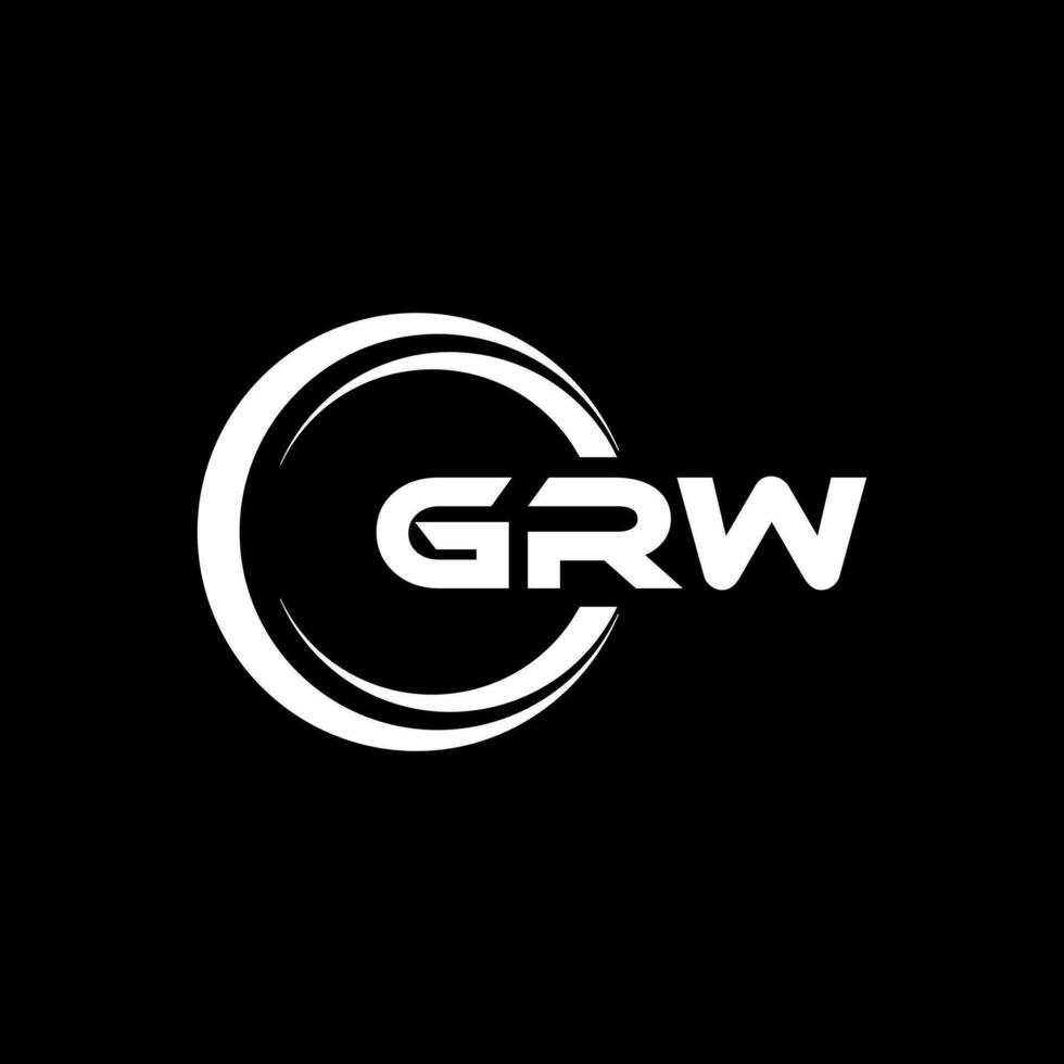 grw logo ontwerp, inspiratie voor een uniek identiteit. modern elegantie en creatief ontwerp. watermerk uw succes met de opvallend deze logo. vector