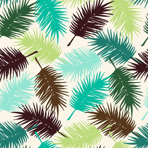 Naadloos exotisch patroon met palmbladen. Vector