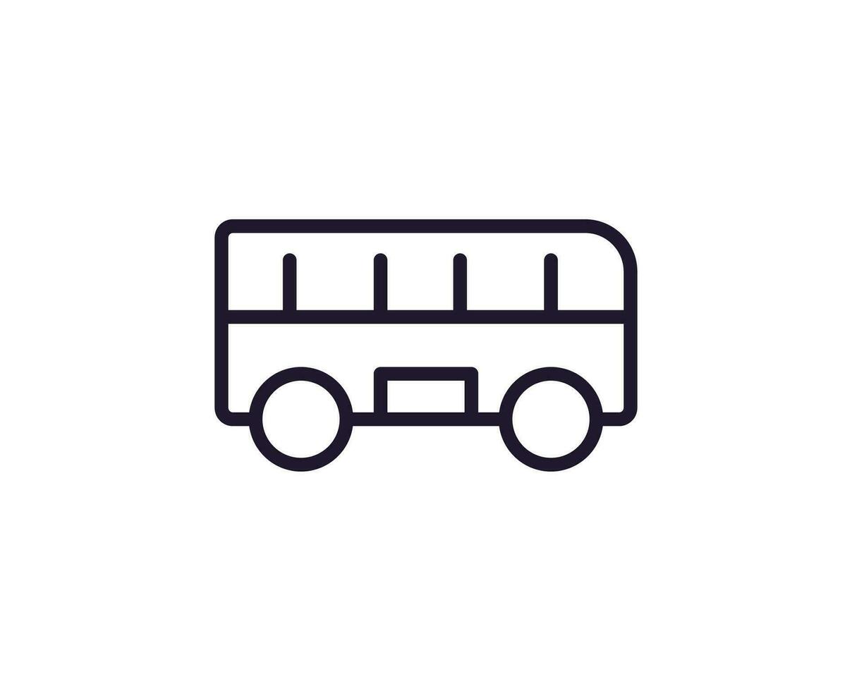 single lijn icoon van bus hoog kwaliteit vector illustratie voor ontwerp, web plaatsen, internet winkels, online boeken enz. bewerkbare beroerte in modieus vlak stijl geïsoleerd Aan wit achtergrond