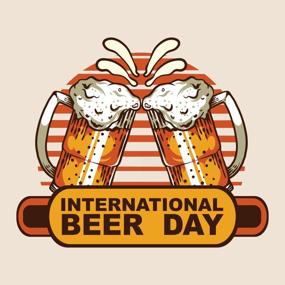 internationale bierdag vectorillustratie vector