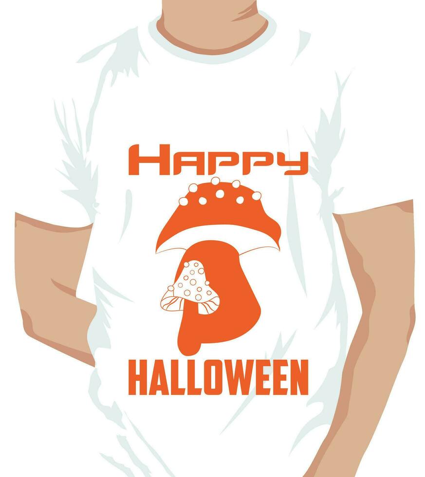 halloween paddestoel citaat t-shirt ontwerp en nieuw paddestoel ontwerp vector