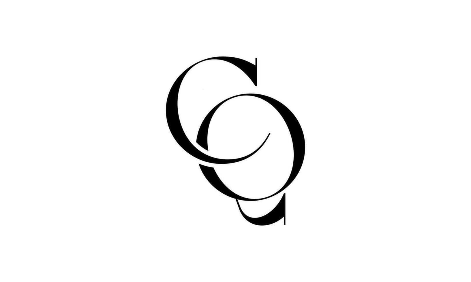 brief cq logo ontwerp. eerste brief cq logo in zier achtergrond. vrij vector