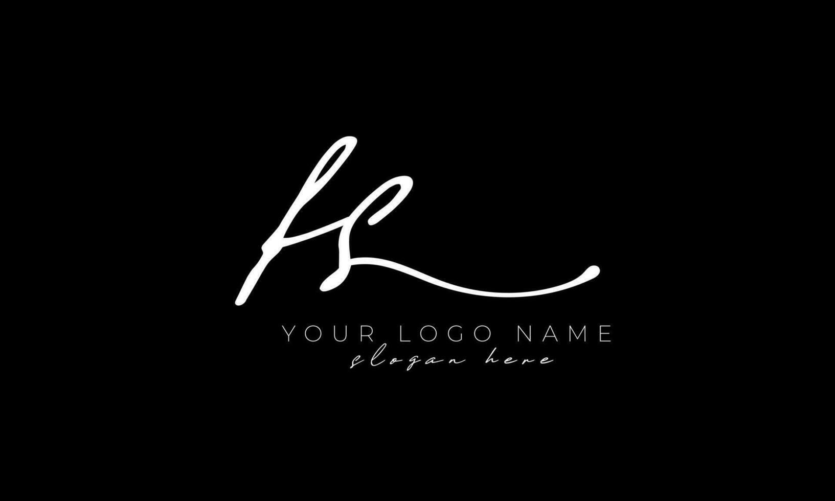 handschrift brief fs logo ontwerp. fs logo ontwerp vrij vector sjabloon
