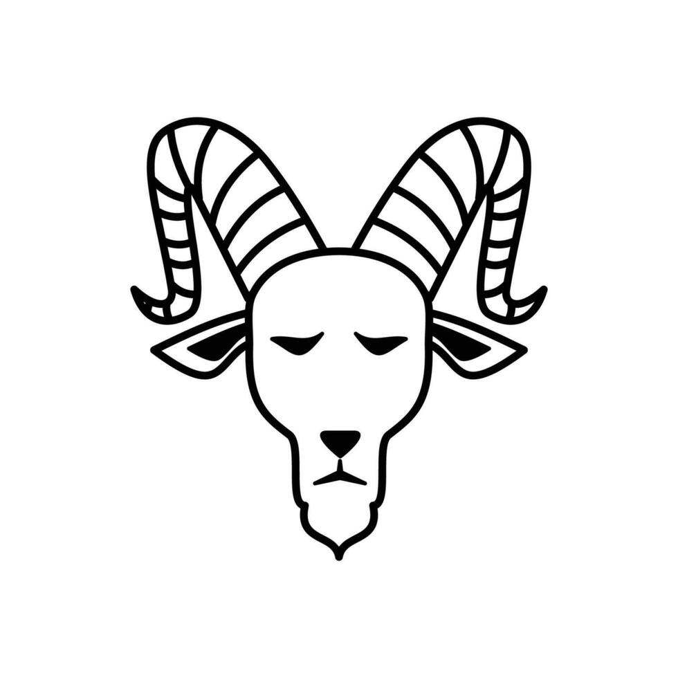 Steenbok dierenriem teken logo icoon geïsoleerd horoscoop symbool vector illustratie