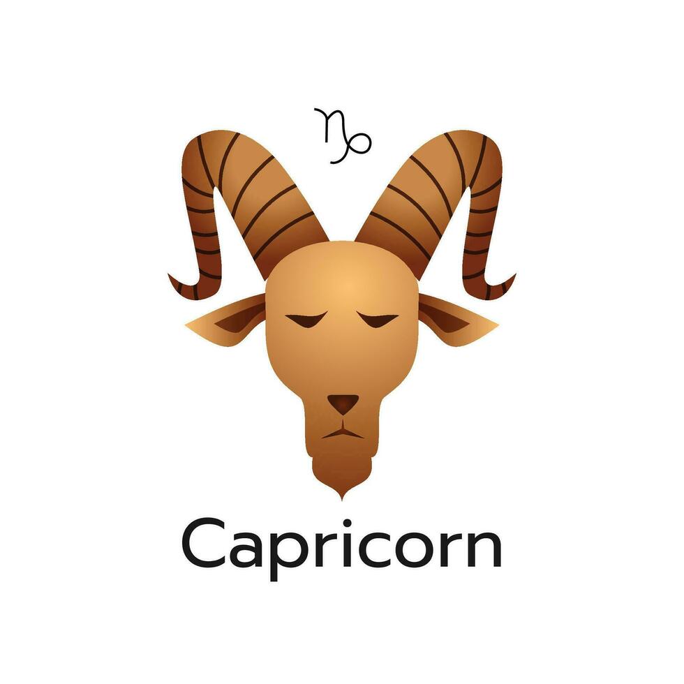Steenbok dierenriem teken logo icoon geïsoleerd horoscoop symbool vector illustratie