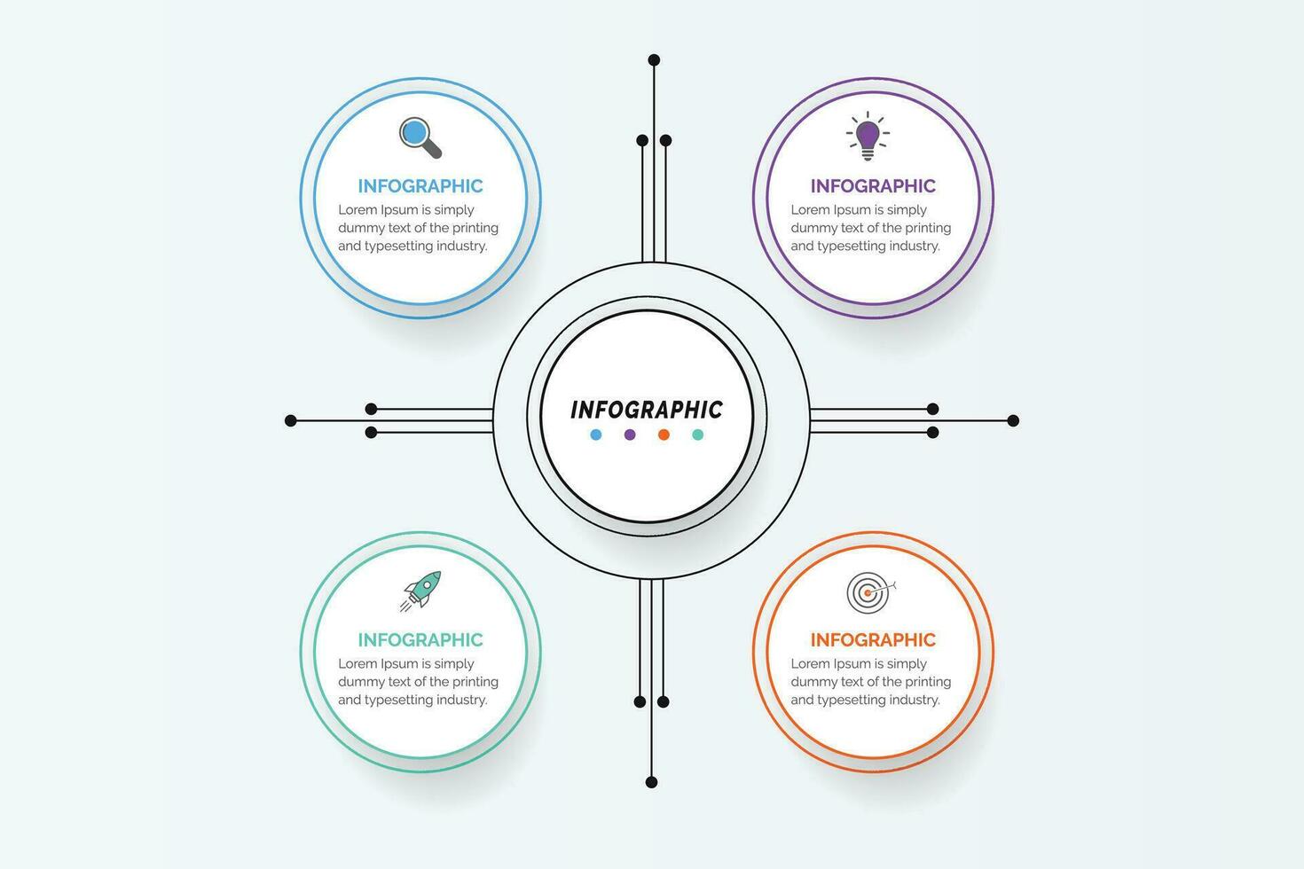 visualisatie van zakelijke gegevens. proces grafiek. abstracte elementen van grafiek, diagram met 4 stappen, opties, onderdelen of processen. vector zakelijke sjabloon infographic, ontwerp, vector, 2,3,4,5,6,