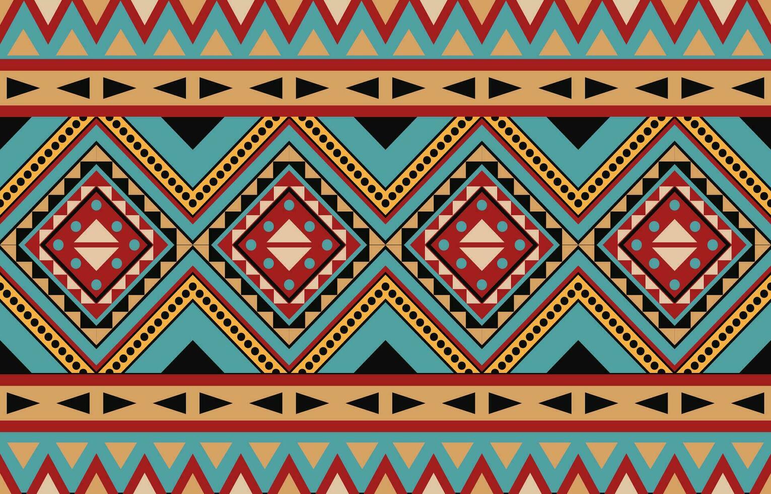 etnisch abstract ikat kunst. aztec ornament afdrukken. meetkundig etnisch patroon naadloos kleur oosters. ontwerp voor achtergrond ,gordijn, tapijt, behang, kleding, inpakken, batik, vector illustratie.