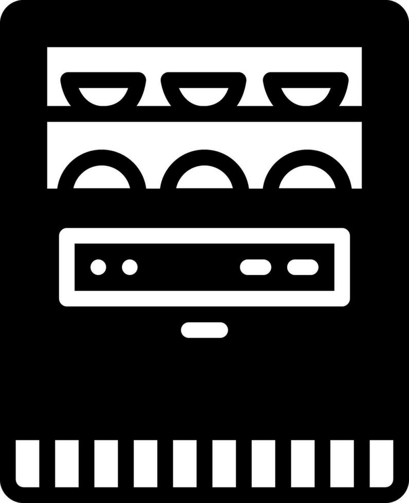 solide icoon voor wasmachine vector