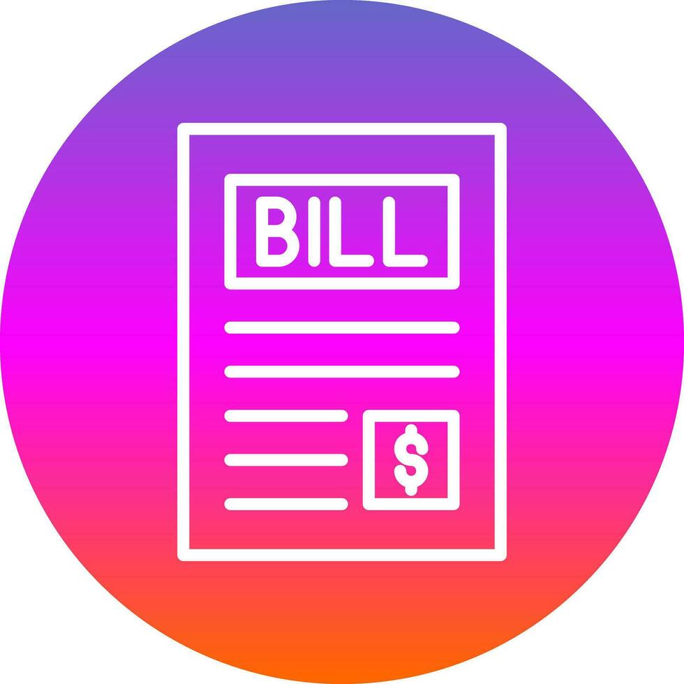 Bill vector icoon ontwerp