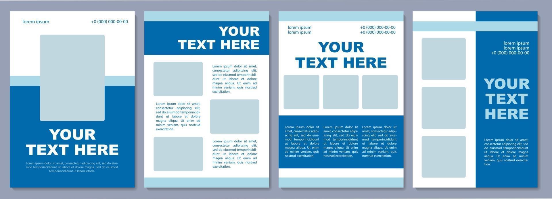 brochuresjabloon voor toerismegerelateerde diensten. flyer, boekje, folder afdrukken, omslagontwerp met kopieerruimte. jouw tekst hier. vectorlay-outs voor tijdschriften, jaarverslagen, reclameposters vector